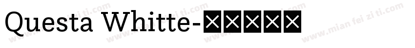 Questa Whitte字体转换